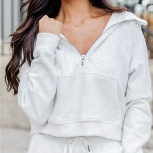 Scuba Oversized Half-Zip Hoodie Lululemon DUPE by Pink Lily